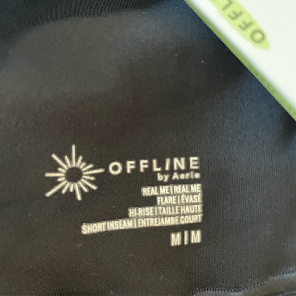 SOLD OFFLINE By Aerie Real Me High Waisted Crossover Flare Legging, Medium Short - Picture 13 of 13